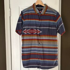 Roark Multicolor Striped Button Down Shirt Classic Fit Size L